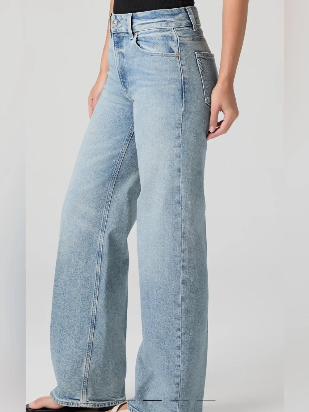 PAIGE Sasha High Rise Wide Leg Jeans - Picture 1 of 5
